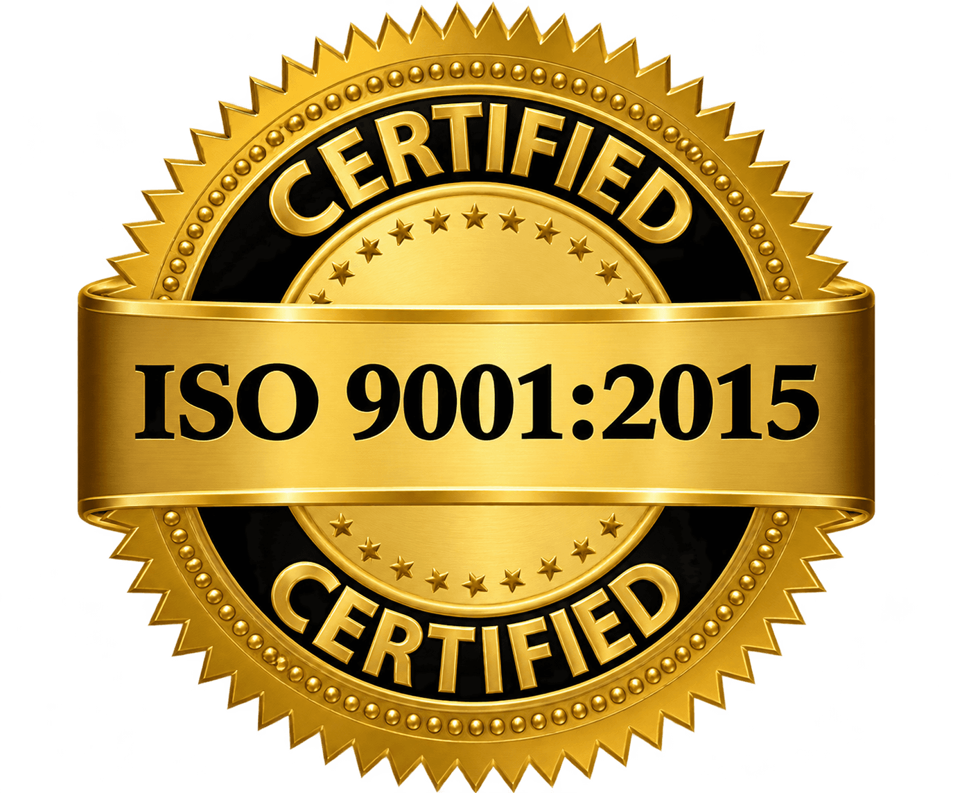 ISO 9001:2015 certified badge
